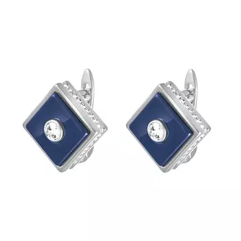 Серьги с английским замком из серебра TC-E00943-Вl-W-W-X-W