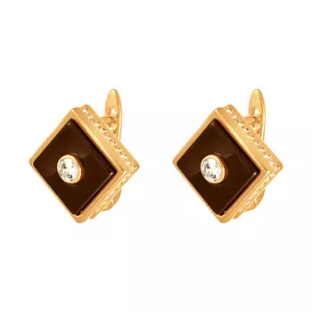 Серьги с английским замком из серебра TC-E00943-BR-G-W-X-W