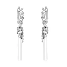 Серьги с английским замком из серебра TC-E00956-W-W-X-X-W