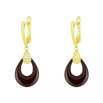 Серьги с английским замком из серебра TC-E00970-BR-Y-X-X-W