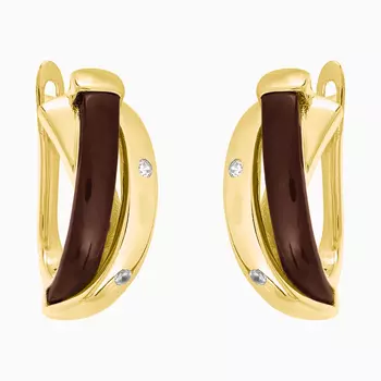 Серьги с английским замком из серебра TC-E00683-BR-Y-X-X-W