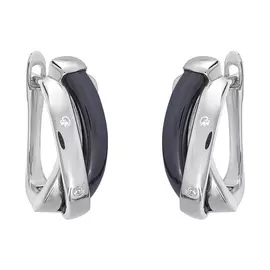 Серьги с английским замком из серебра TC-E00683-B-W-X-X-W