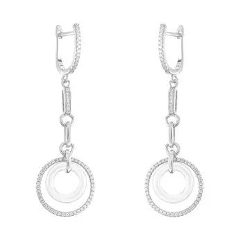 Серьги с английским замком из серебра TC-E00989-W-W-X-X-W