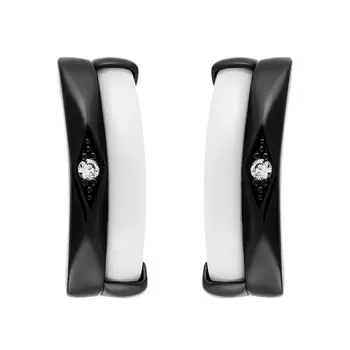 Серьги с английским замком из серебра TC-E01037-W-B-X-X-W