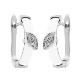 Серьги с английским замком из серебра TC-E01142-W-W-X-X-W