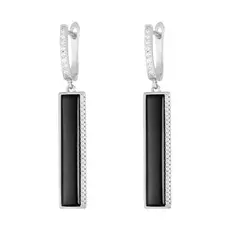 Серьги с английским замком из серебра TC-E00700-B-W-X-X-W