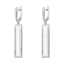 Серьги с английским замком из серебра TC-E00984-W-W-X-X-W