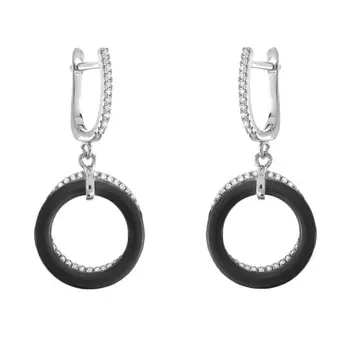 Серьги с английским замком из серебра TC-E00987-B-W-X-X-W