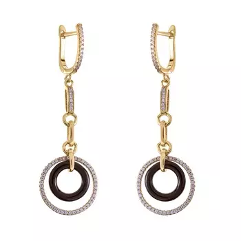 Серьги с английским замком из серебра TC-E00989-BR-L-X-X-W