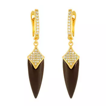 Серьги с английским замком из серебра TC-E00095-BR-L-X-X-W