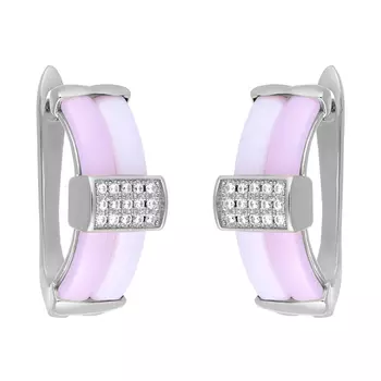 Серьги с английским замком из серебра TC-E00273-PW-W-X-X-W