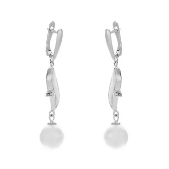 Серьги с английским замком из серебра TC-E01178-W-W-X-X-W