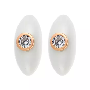 Серьги с английским замком из серебра TC-E01189-W-G-W-X-X