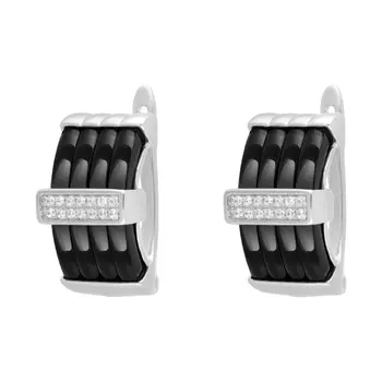 Серьги с английским замком из серебра TC-E00702-B-W-X-X-W