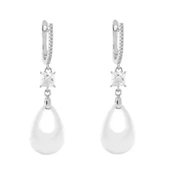 Серьги с английским замком из серебра TC-E00967-W-W-W-X-W