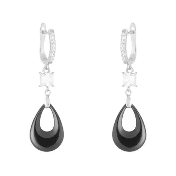 Серьги с английским замком из серебра TC-E00967-B-W-W-X-W