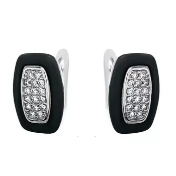 Серьги с английским замком из серебра TC-E00035-B-W-X-X-W