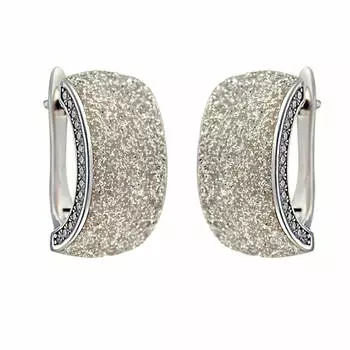 Серьги с английским замком из серебра 1101757-0001010102