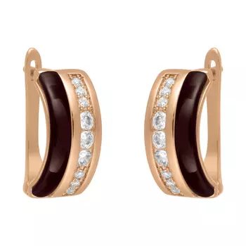 Серьги с английским замком из серебра TC-E00660-BR-G-X-X-W