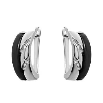 Серьги с английским замком из серебра TC-E00661-B-W-X-X-W