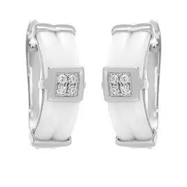 Серьги с английским замком из серебра TC-E00662-W-W-X-X-W