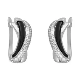 Серьги с английским замком из серебра TC-E00663-B-W-X-X-W