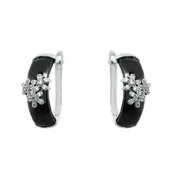 Серьги с английским замком из серебра TC-E00451-B-W-X-X-W