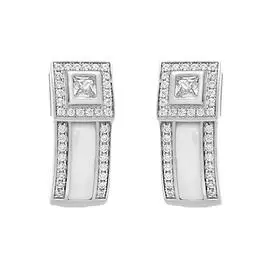 Серьги с английским замком из серебра TC-E00669-W-W-X-X-W