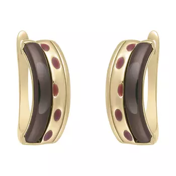 Серьги с английским замком из серебра TC-E00680-BR-L-X-BR-X