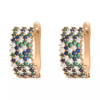 Серьги с английским замком из серебра SL-E00248-X-G-X-X-M3