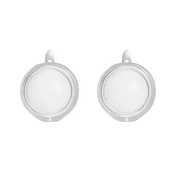 Серьги с английским замком из серебра TC-E01383-W-W-X-X-W