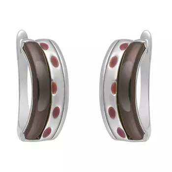 Серьги с английским замком из серебра TC-E00680-BR-W-X-BR-X