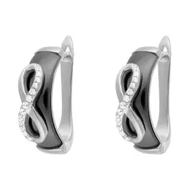 Серьги с английским замком из серебра TC-E00135-B-W-X-X-W