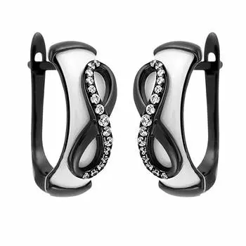 Серьги с английским замком из серебра TC-E00135-W-B-X-X-W