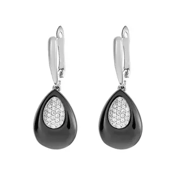 Серьги с английским замком из серебра TC-E00143-B-W-X-X-W