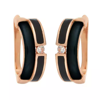 Серьги с английским замком из серебра TC-E01035-B-G-X-B-W