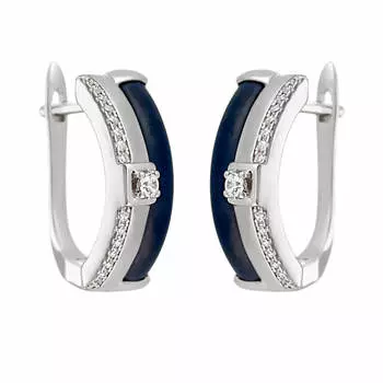 Серьги с английским замком из серебра 0200689-2901010102