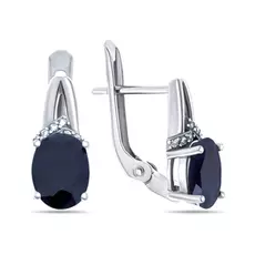 Серьги с английским замком из серебра E-DRGR00751-SP