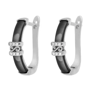 Серьги с английским замком из серебра TC-E00429-B-W-X-X-W