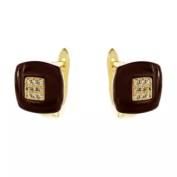 Серьги с английским замком из серебра TC-E00263-BR-L-X-X-W