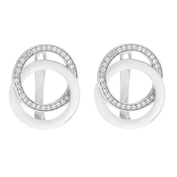 Серьги с английским замком из серебра TC-E00189-W-W-X-X-W