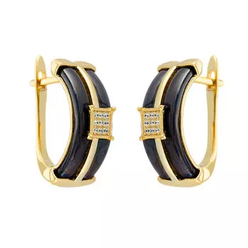 Серьги с английским замком из серебра TC-E00132-BR-L-X-X-W