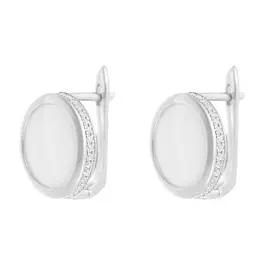 Серьги с английским замком из серебра TC-E01170-W-W-X-X-W