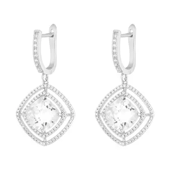 Серьги с английским замком из серебра PD-E00281-X-W-W-X-W