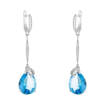 Серьги с английским замком из серебра PD-E00341-X-W-BT-X-W