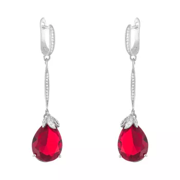 Серьги с английским замком из серебра PD-E00341-X-W-RG-X-W