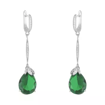 Серьги с английским замком из серебра PD-E00341-X-W-EG-X-W