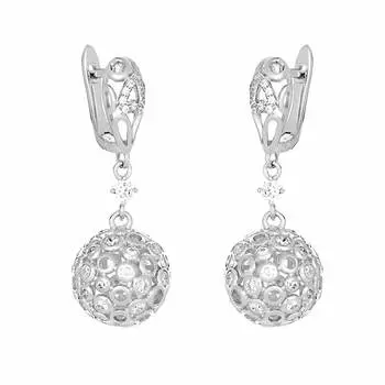 Серьги с английским замком из серебра MP-E1630-1-X-W-X-X-W