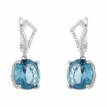 Серьги с английским замком из серебра PD-E00285-X-W-LBG-X-W