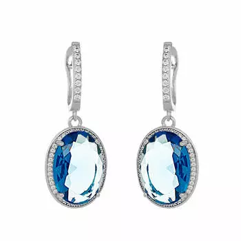 Серьги с английским замком из серебра PD-E00514-X-W-LBG-X-W